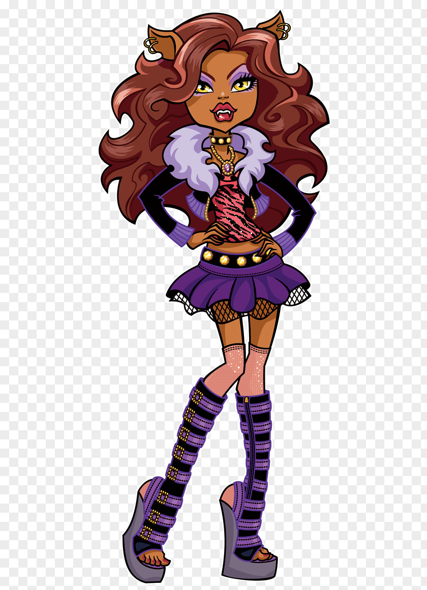 Doll Clawdeen Wolf Monster High Frankie Stein Gray PNG