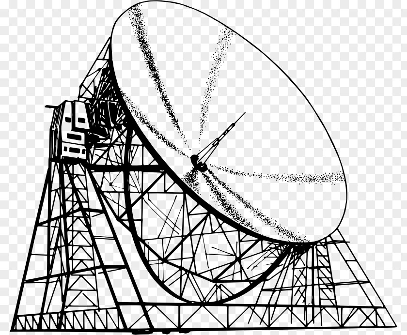 Radio Telescope Astronomy Drawing PNG