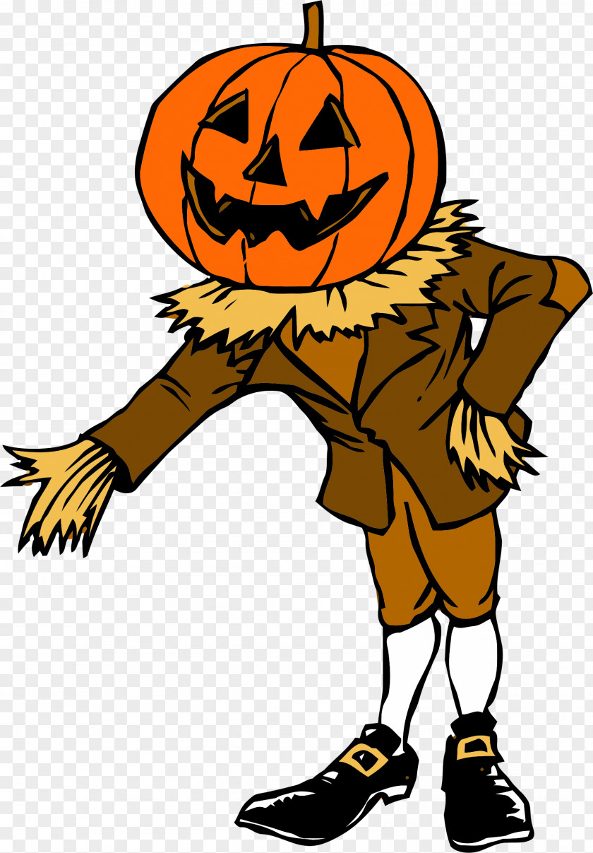 Scary Man Cliparts Coloring Book Pumpkin Jack-o'-lantern Halloween Thanksgiving PNG