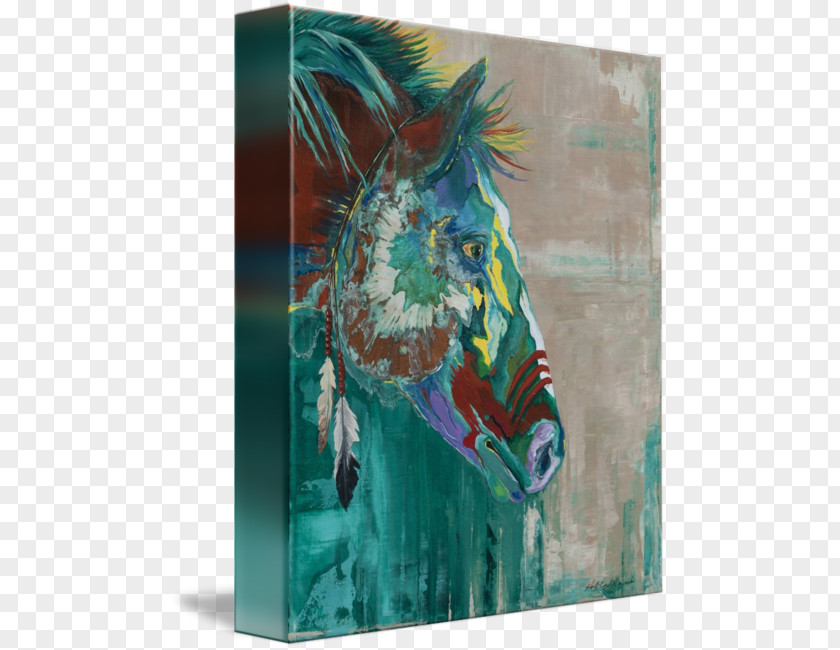 War Horse Painting Modern Art Feather Architecture PNG