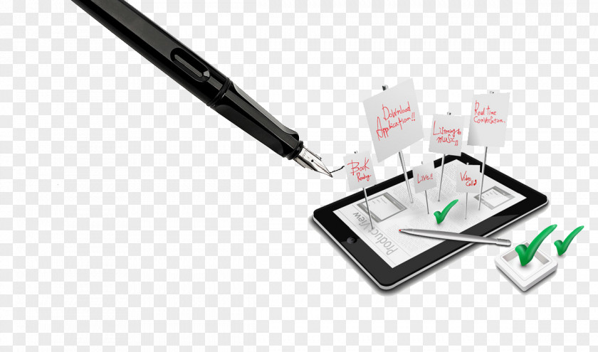 Write A Pen On Tablet IPad Computer Illustration PNG