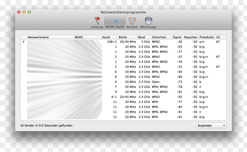 Apple Mac Mini Screenshot MacOS BSS-ID PNG