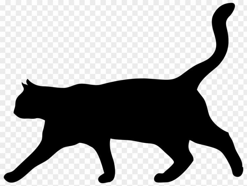 Cat Silhouette Drawing PNG