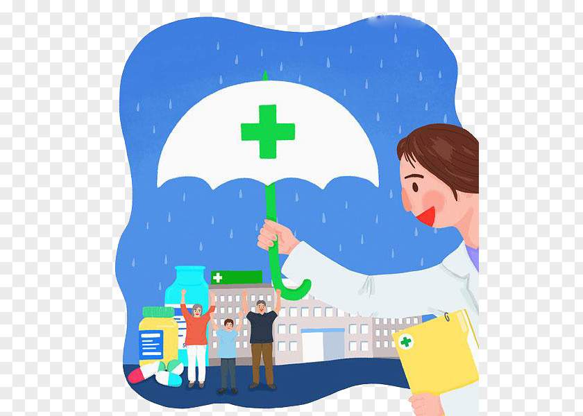 Doctor Holding Umbrella Medicine Physician Health Care Patient Illustration PNG