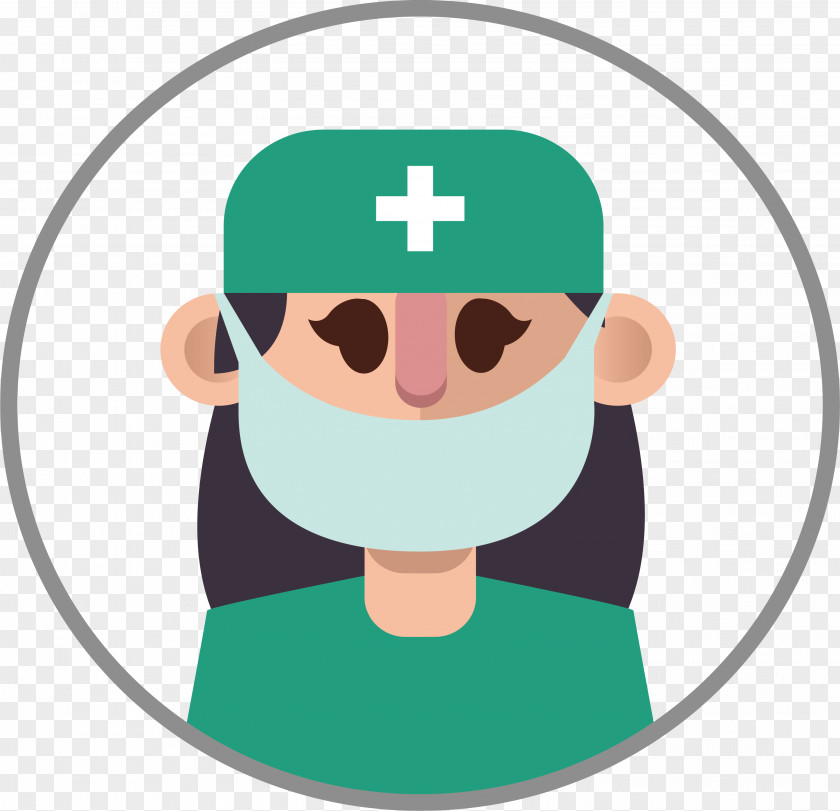 The Head Of A Nurse Wearing Mask Avatar Clip Art PNG