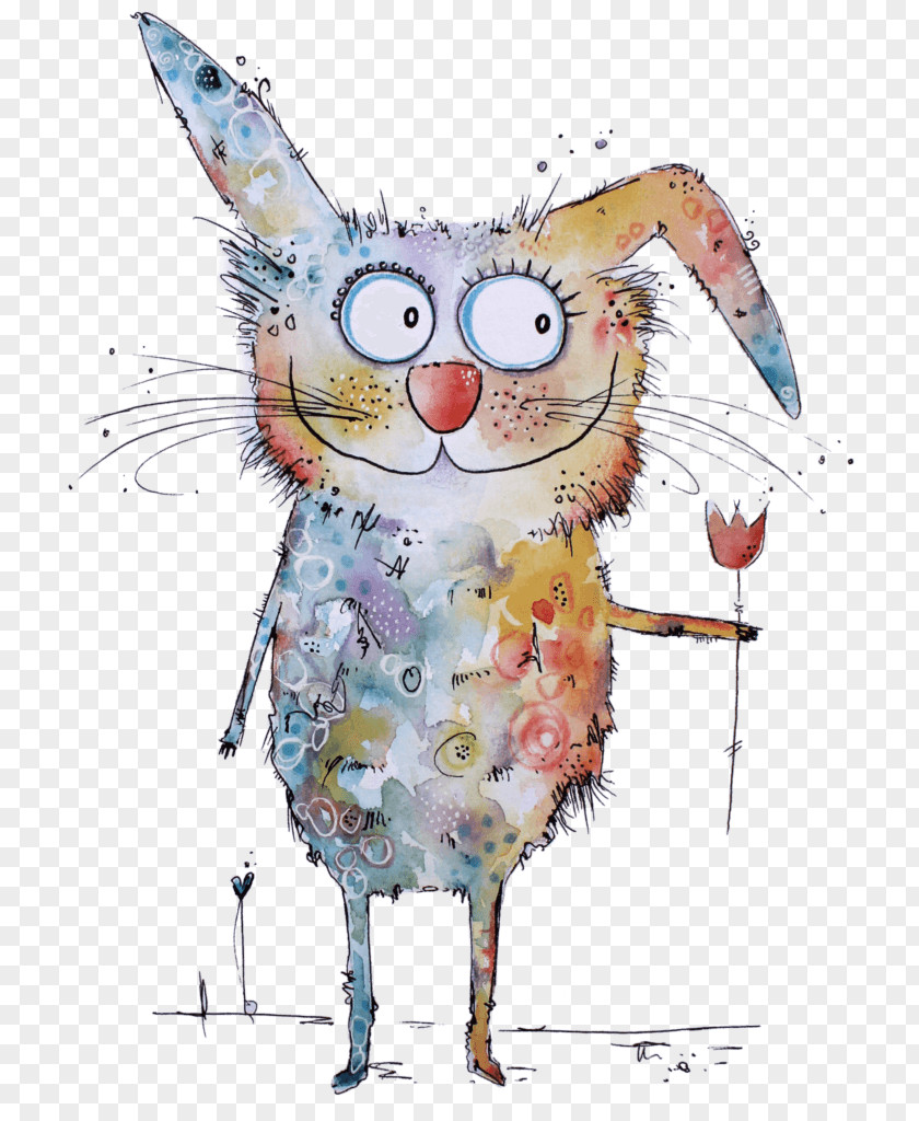 Watercolor Animal Rabbit Easter Bunny Hare Illustration Owl PNG