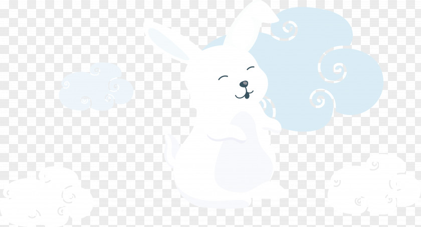 A Cute Little Rabbit Canidae Dog Cartoon Desktop Wallpaper Illustration PNG