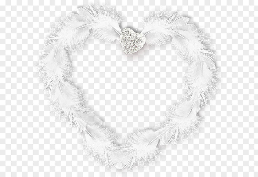 Wedding Pink Fur White Heart PNG