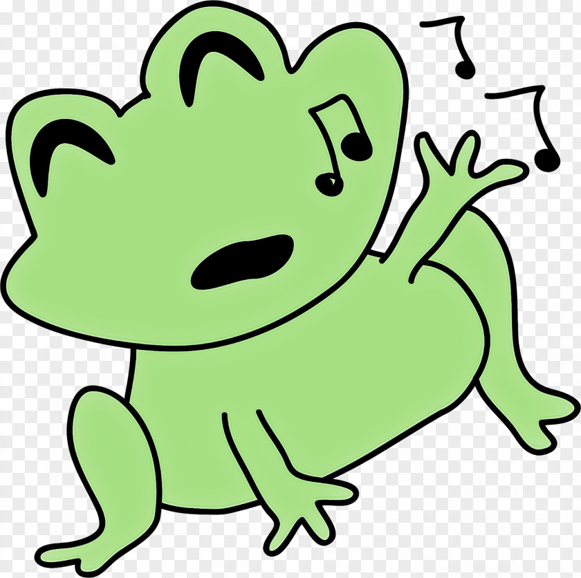 Frog Line Art Hyla Green Tree Cartoon Clip PNG