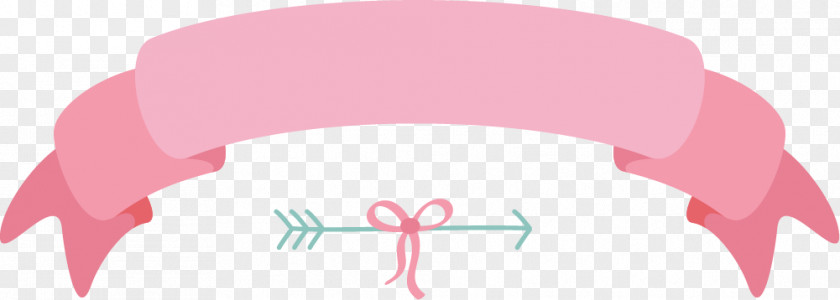 Hand Painted Pink Scroll Paper Cartoon Ribbon PNG