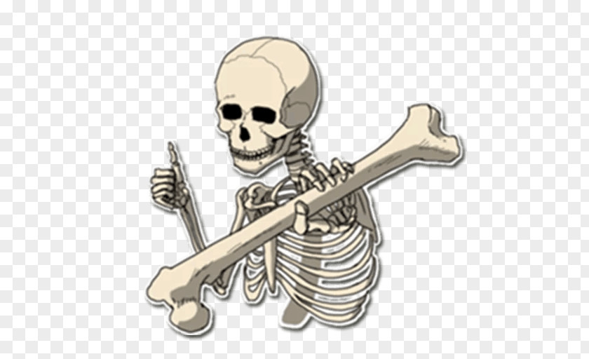 Skeleton Telegram Bone Sticker LINE PNG