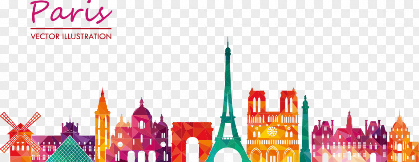 Vector Illustration Paris Building Drawing PNG