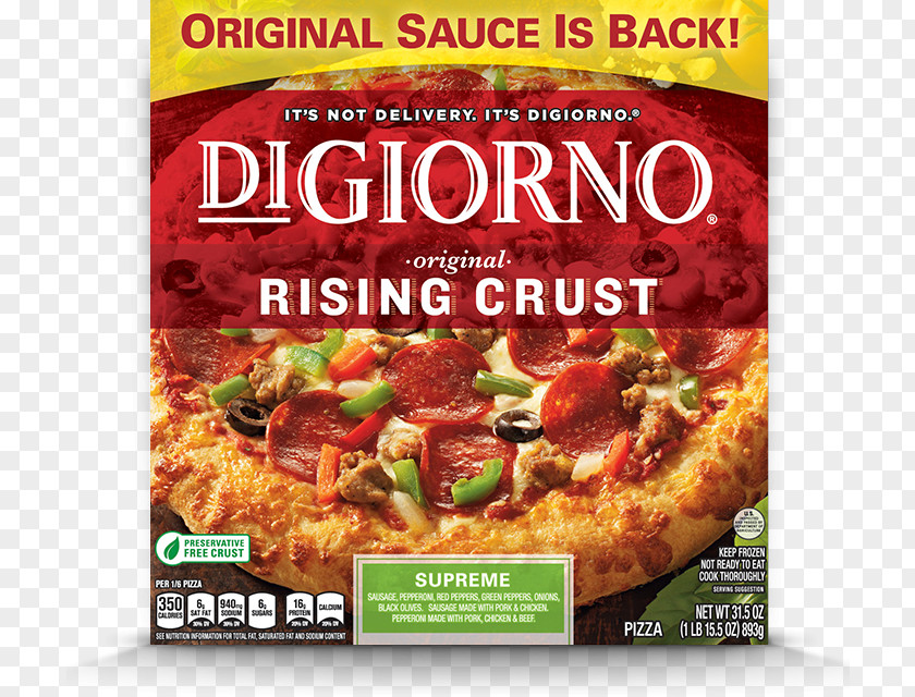 Digiorno Pizza Pepperoni Crust PNG Crust, pizza clipart PNG