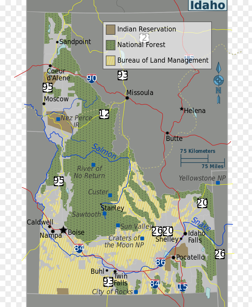 Map Water Resources Atlas Idaho Ecoregion Land Lot PNG