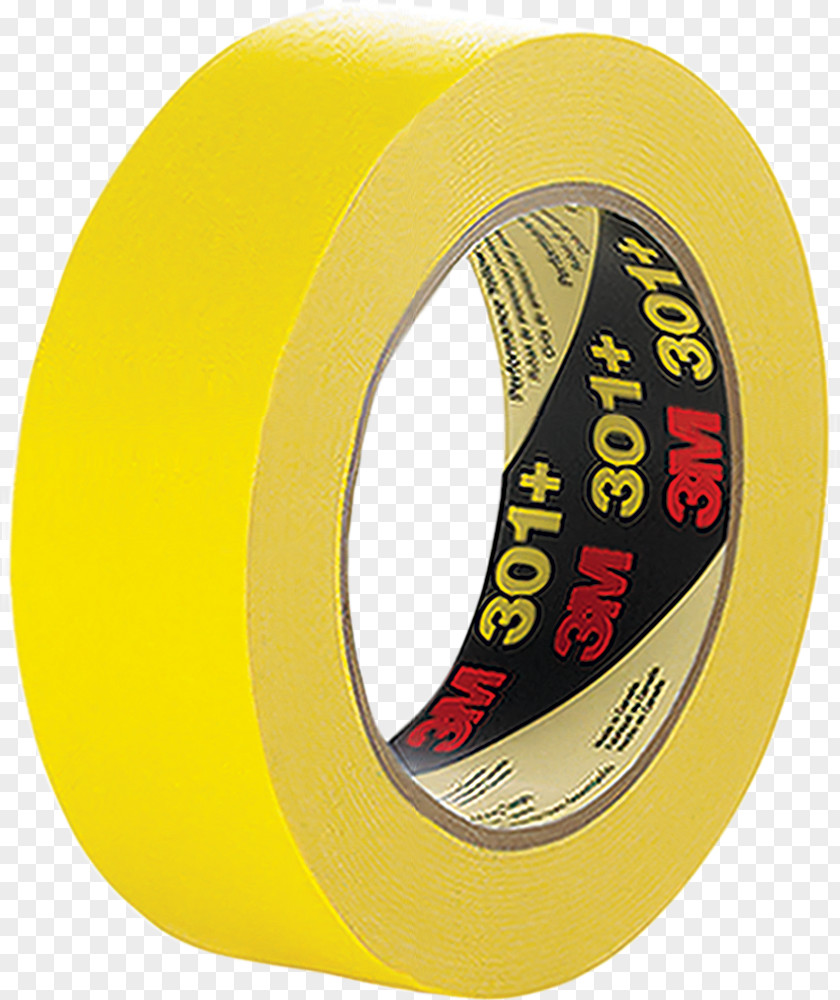 Yellow Tape Adhesive Masking 3M Paper PNG