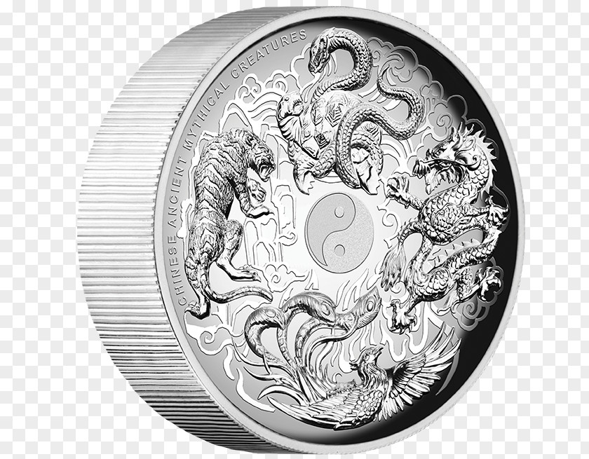 Chinese Material Perth Mint Legendary Creature Mythology Coin Troy Weight PNG