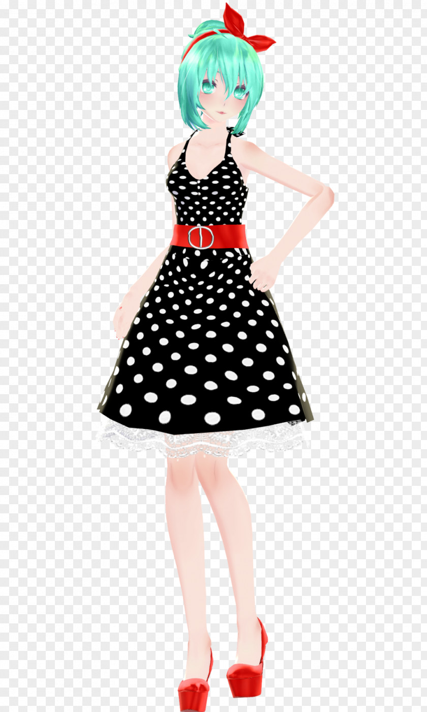 Rockabilly DeviantArt Clothing Polka Dot Dress PNG