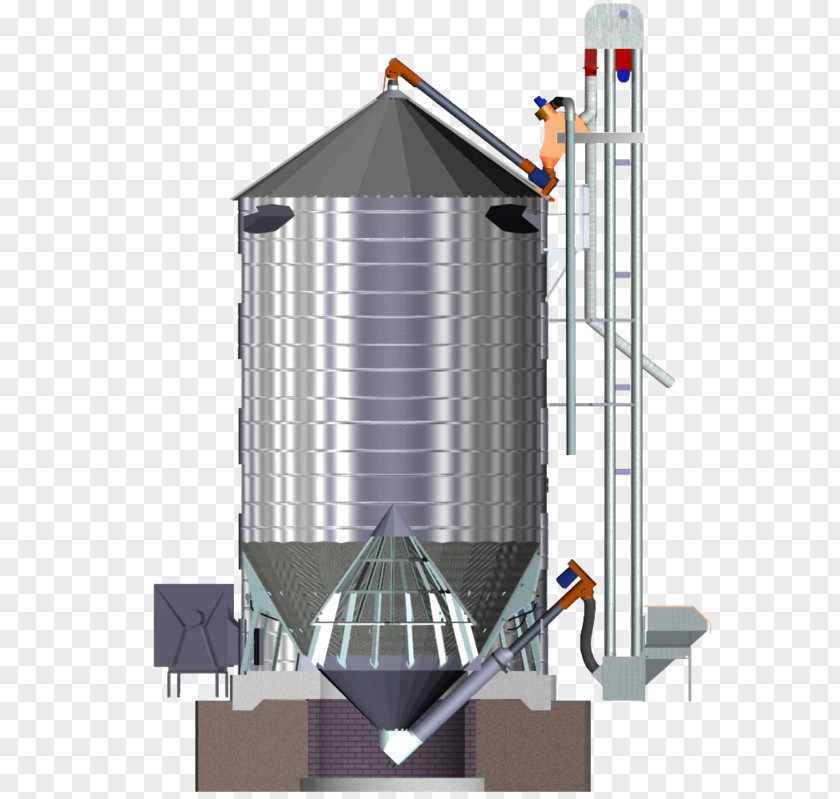 Silo Cereal Bucket Elevator Grain Conveyor System PNG