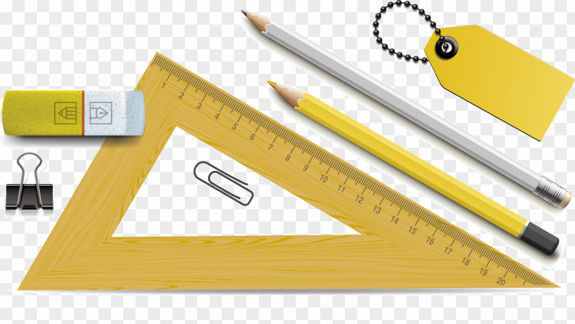 Triangle Plate And Pencil Euclidean Vector PNG
