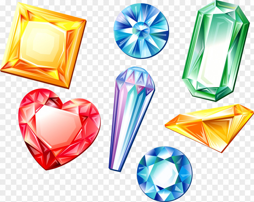 Colorful Diamond Crystal Color Gemstone Illustration PNG
