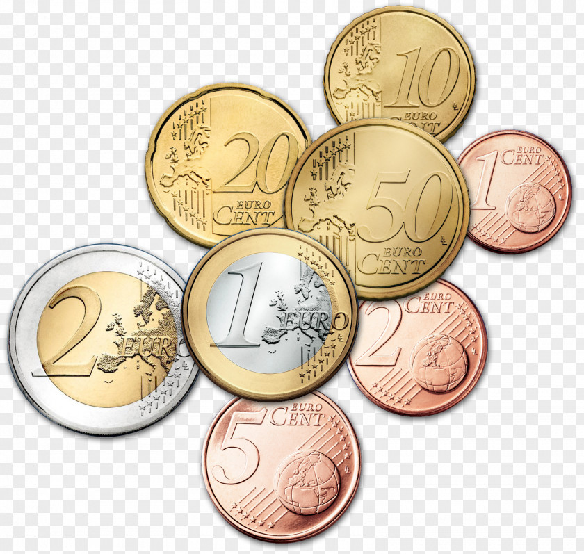 Euro European Union Coins 1 Coin PNG