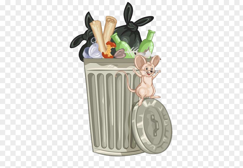 Garbage Rat In The Can Stock Photography Royalty-free Waste Container Clip Art PNG
