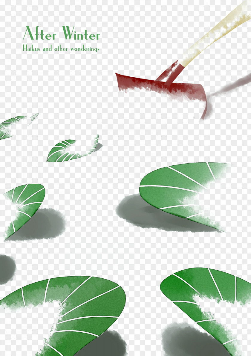 Green Lotus Leaf Background Shovel PNG