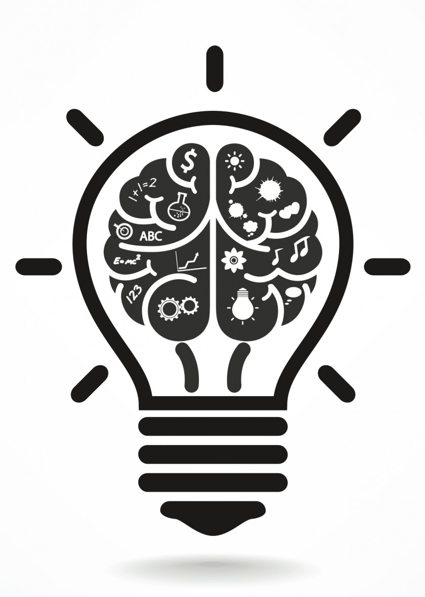 IDEA Brain Incandescent Light Bulb Clip Art PNG