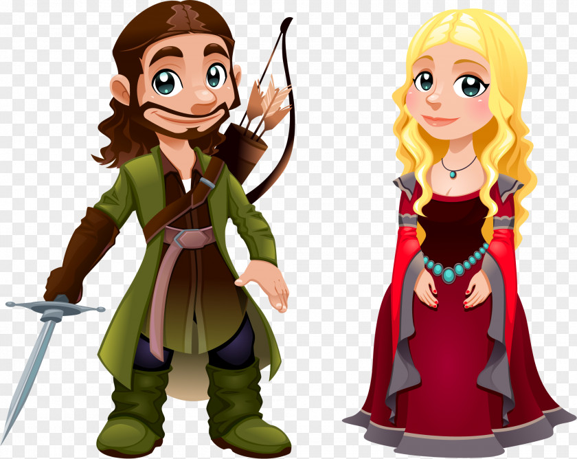 Vector Snow White Princess Middle Ages Cartoon Knight PNG