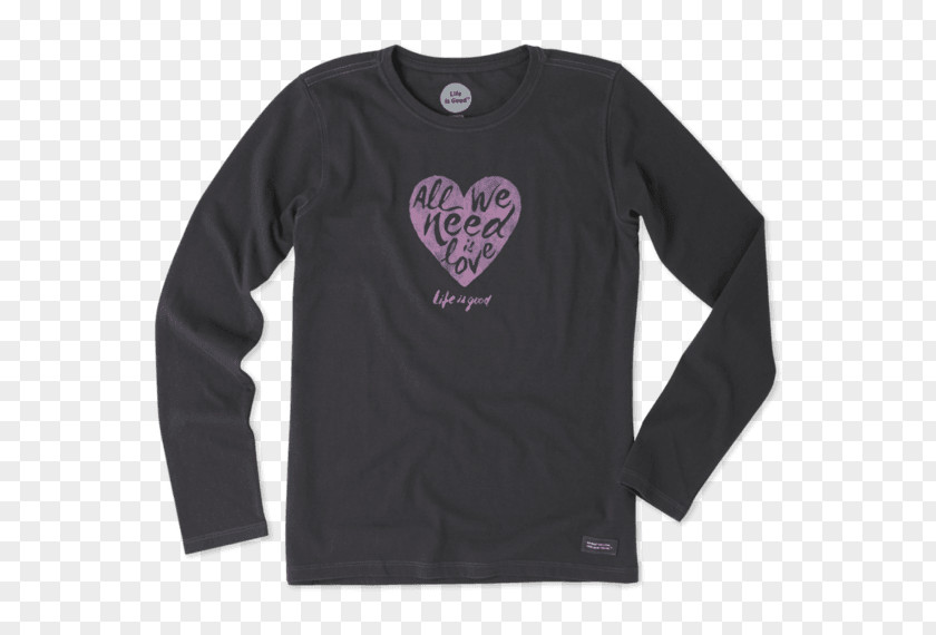 Heart Watercolour Long-sleeved T-shirt Hoodie Lakai Limited Footwear PNG