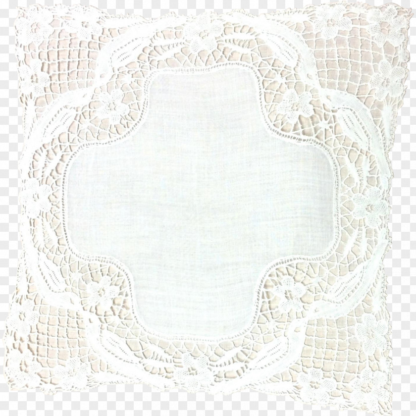 Lace Boarder Place Mats Textile Doily Rectangle PNG