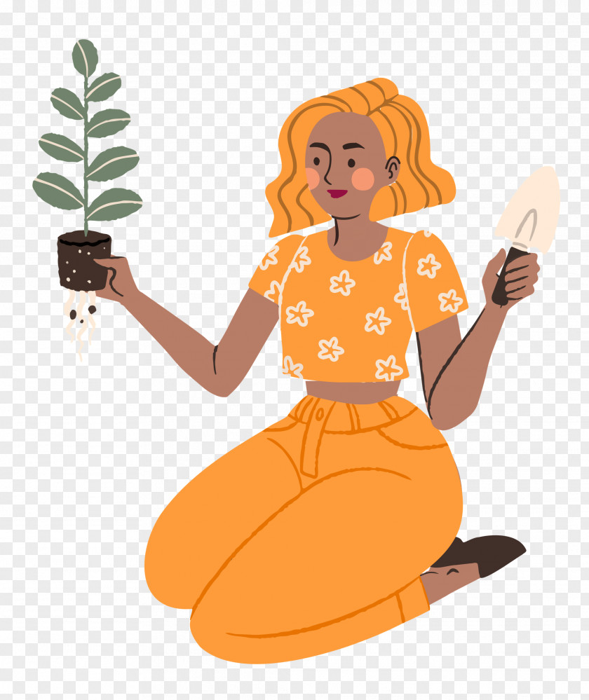 Planting Woman Garden PNG