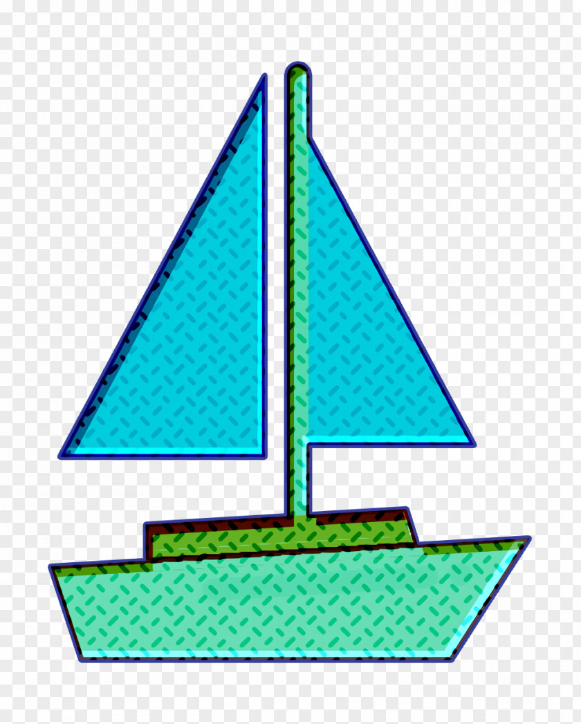 Boat Icon Sailboat Transportation Set PNG