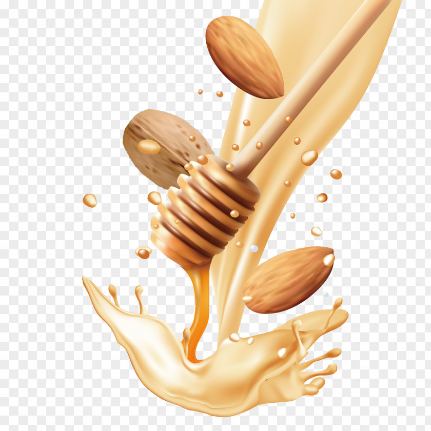 Hand-painted Spilled Nuts Honey Drink Nut PNG