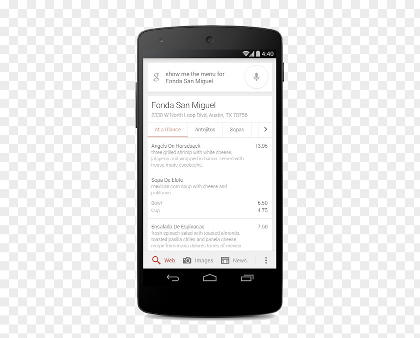 Hotels Menu Google Now Android Mobile App Search PNG