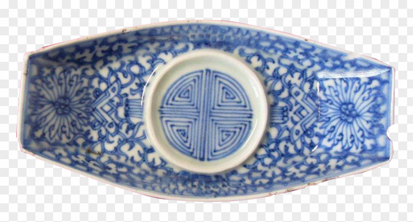 In The Blue And White Porcelain Lotus Boat PNG