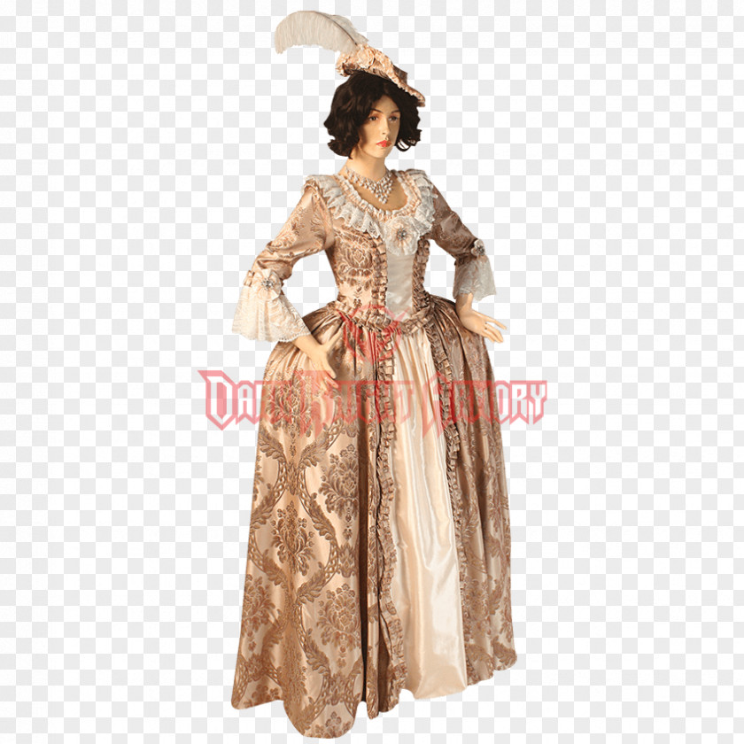 Renaissance Dress Costume Design Gown Pattern PNG