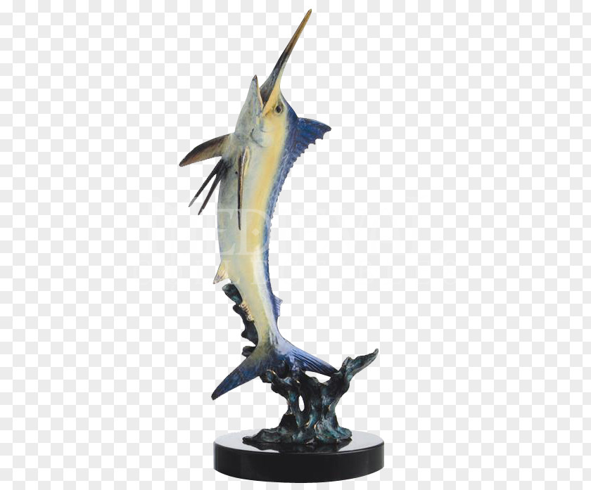 BLUE MARLIN Marble Sculpture Atlantic Blue Marlin Bronze Statue PNG