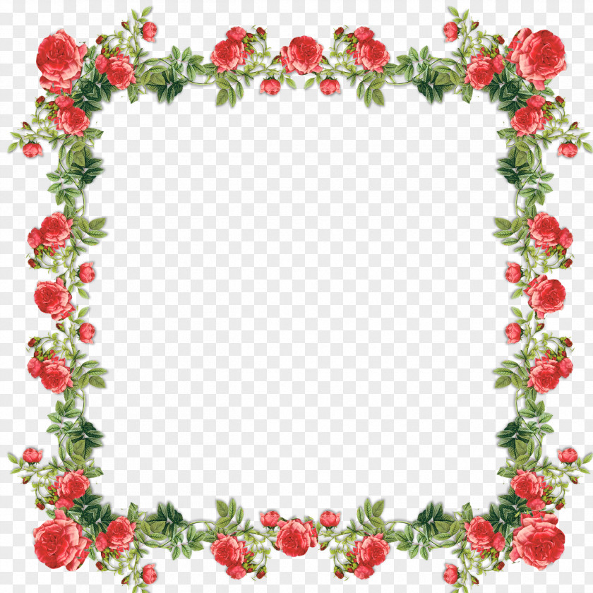 Roses Frame Flower Garland Rose Picture Frames PNG