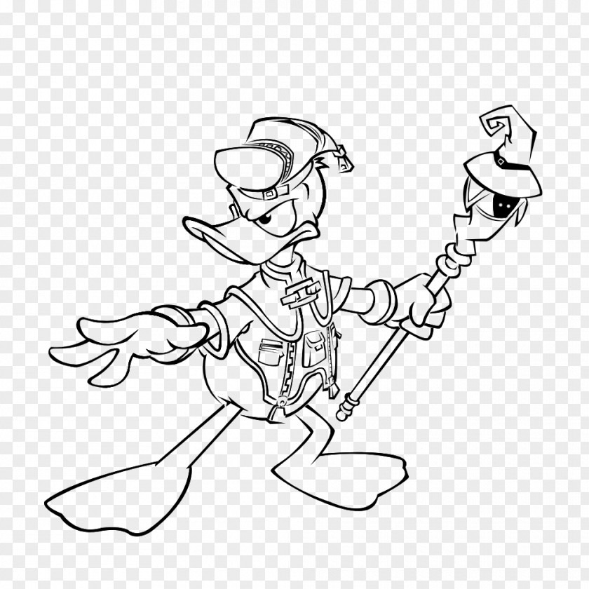 Donald Duck Daisy Black And White Drawing Cartoon PNG