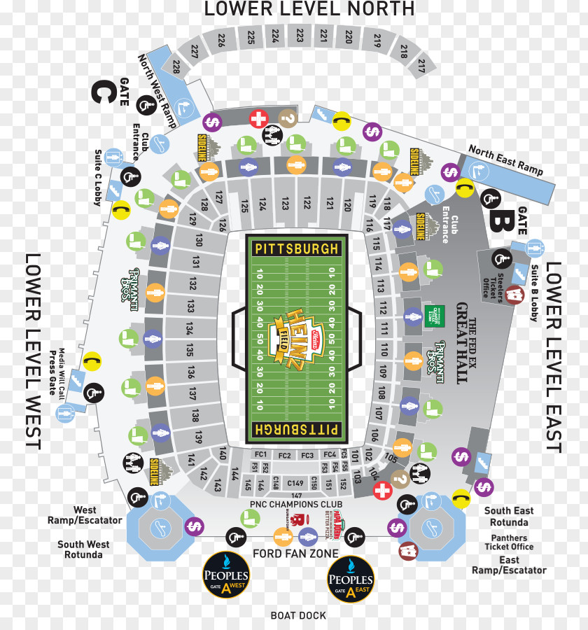 Quicken Loans Arena Heinz Field Pittsburgh Steelers Vs. Carolina Panthers Seating Assignment Plan PNG