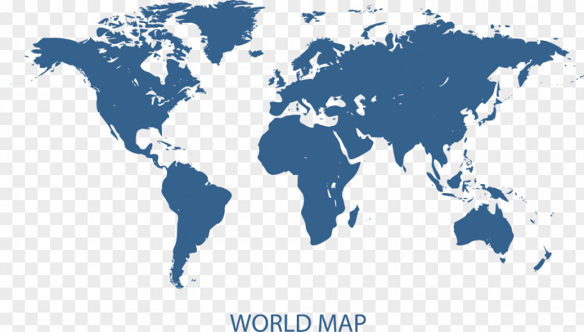 Vector Blue Map Earth World Globe PNG