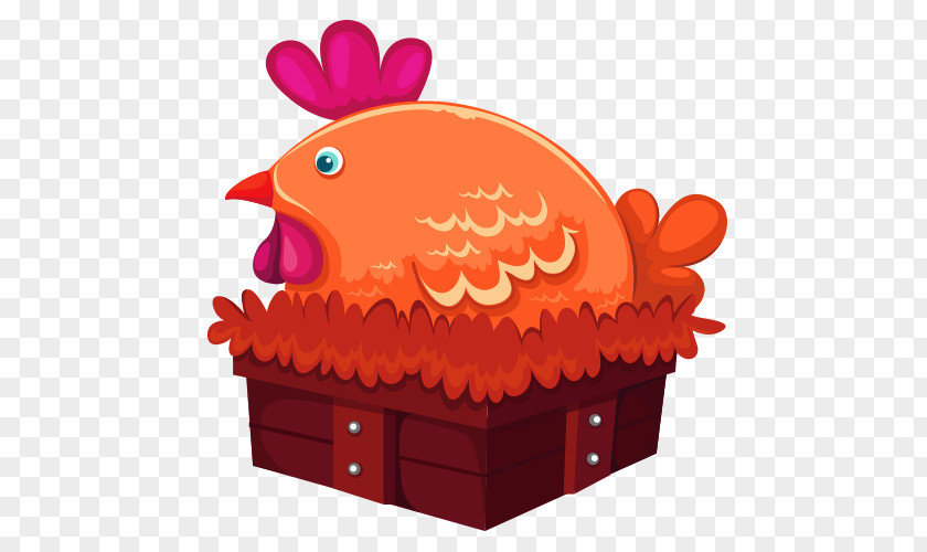 Cartoon Chicken Coop Egg PNG