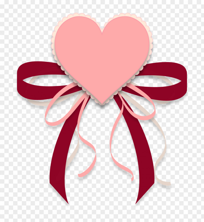 Ribbon And Heart. PNG