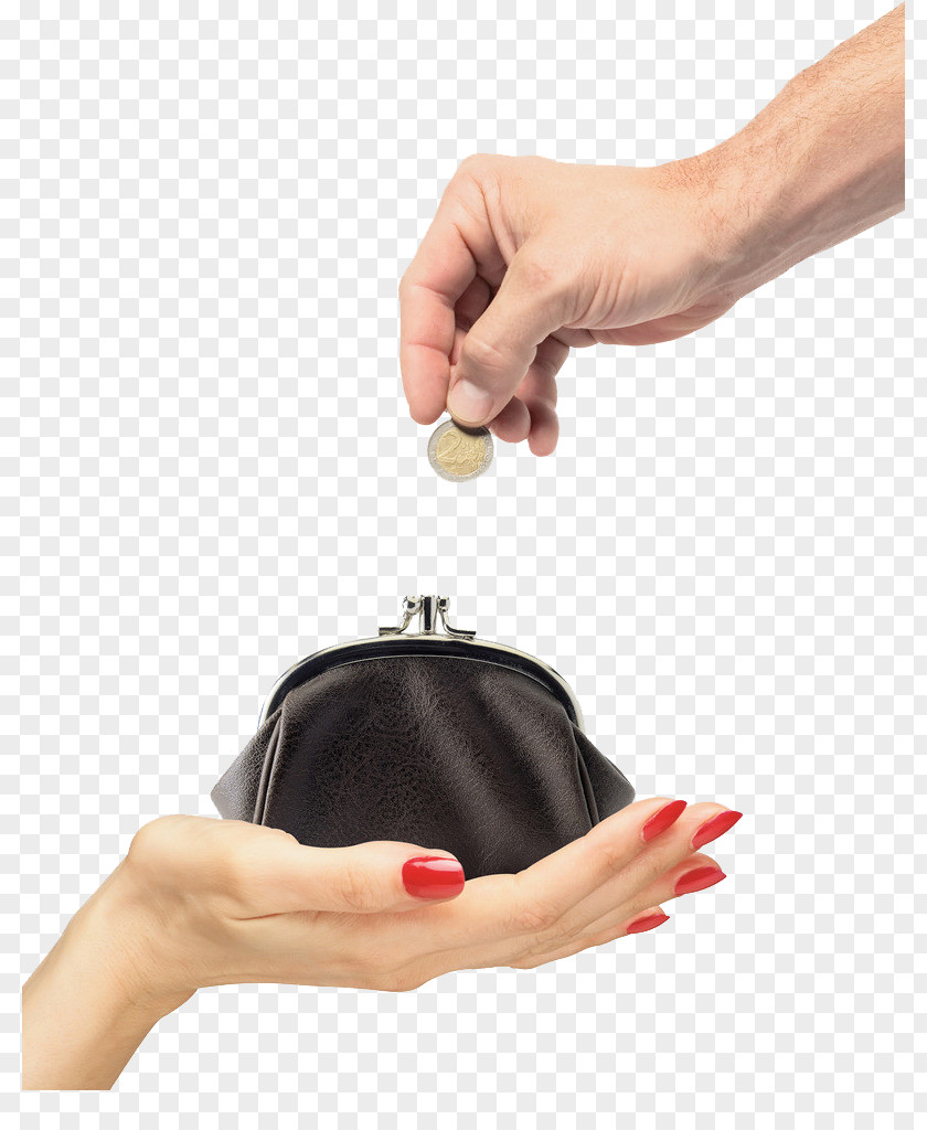 To Put Coins In Wallet Stock Photography Hand Plant Coin Woman PNG