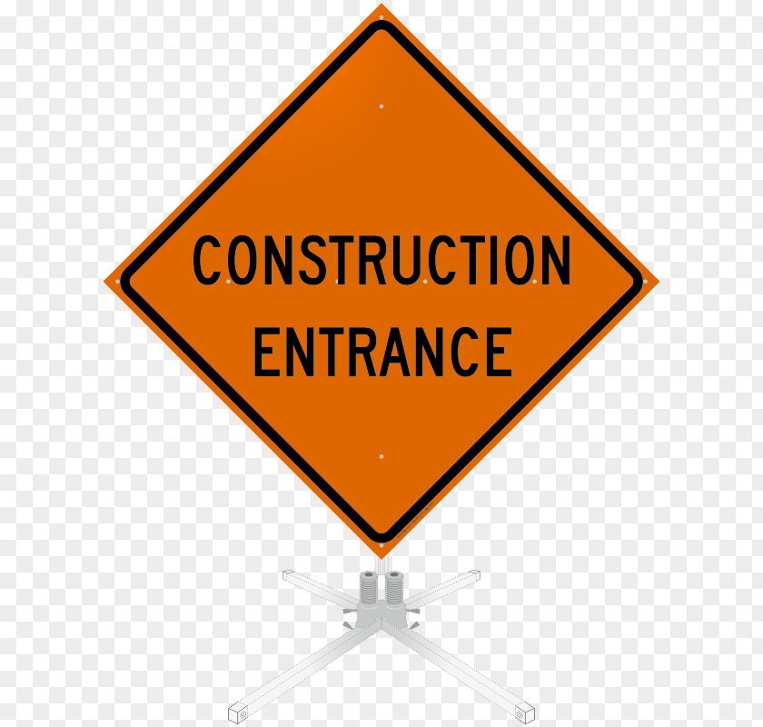 Construction Traffic Signs Brady 115598 Sign 24 X 24In Logo Point Brand PNG