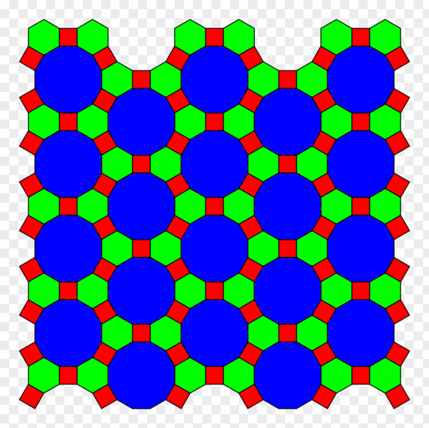 Face Uniform Tiling Tessellation Truncated Trihexagonal Coloring PNG