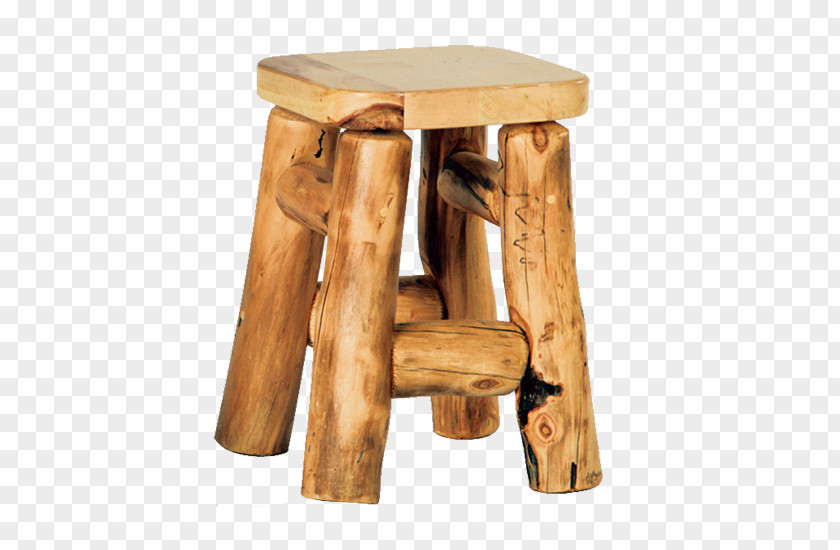 Log Stool Footstool Furniture PNG