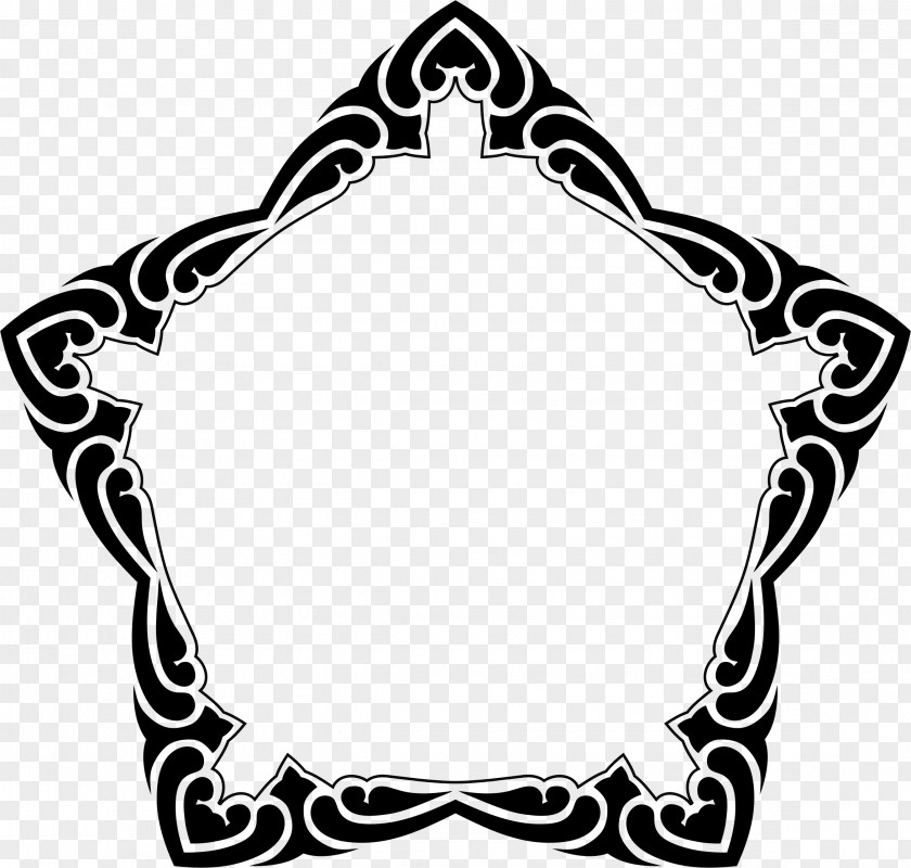Square Frame Black And White Clip Art PNG