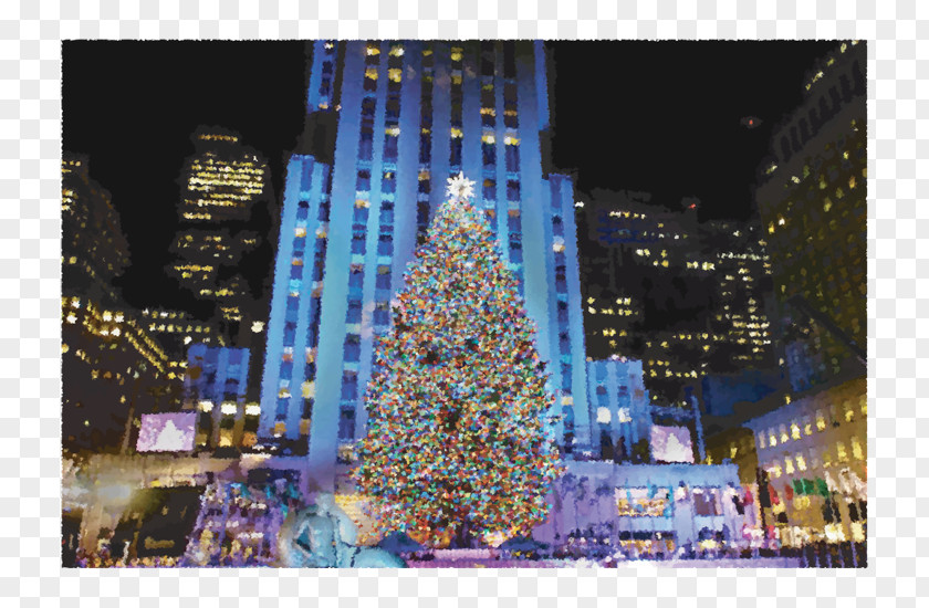 Christmas Tree Rockefeller Center Lights PNG
